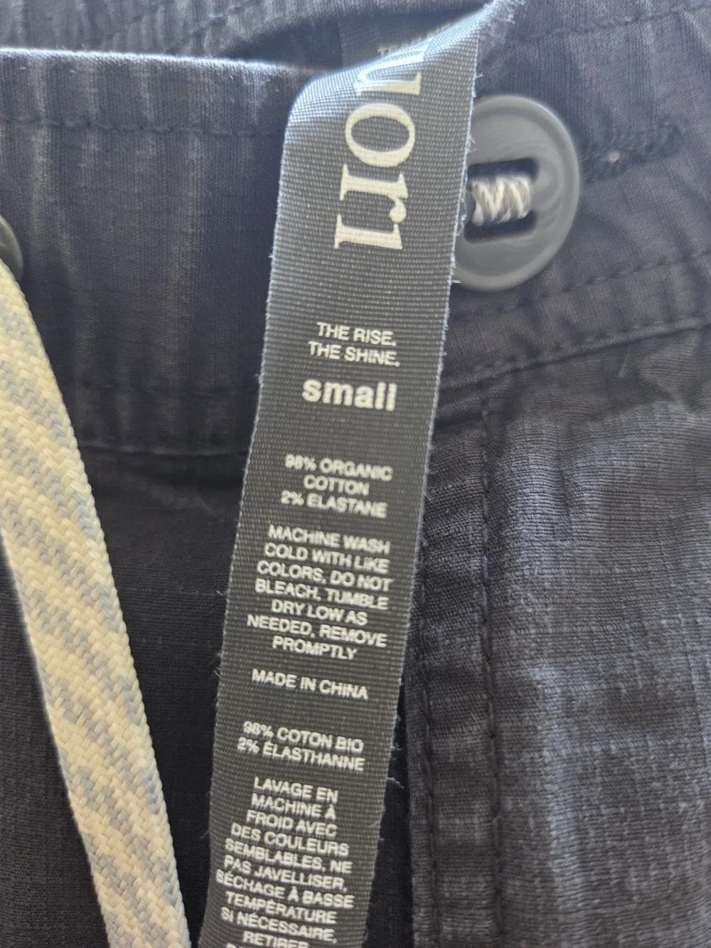 Vuori | Charcoal Drawstring Cargo Pants